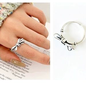 Restocked🎀S925 Vintage Bow Knot Adjustable Ring